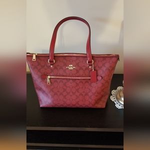 Coach red tote